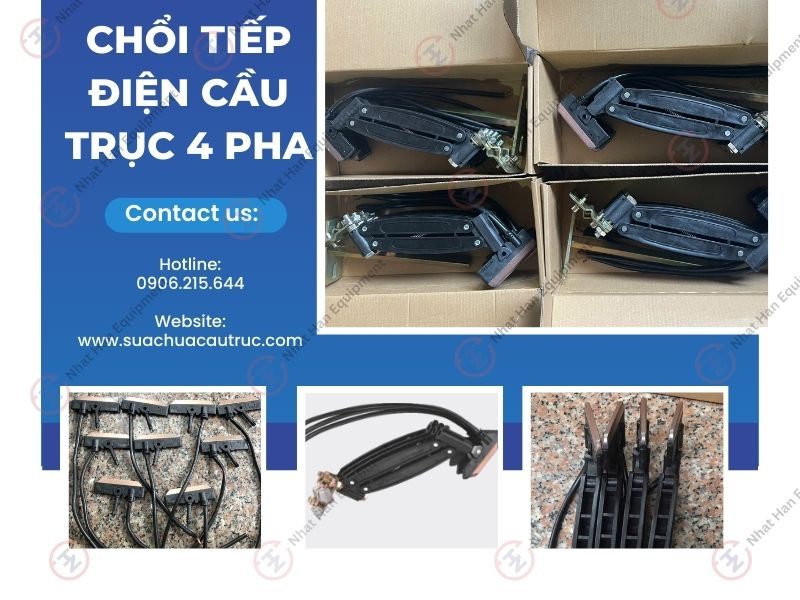 CHỔI TIẾP ĐIỆN CẦU TRỤC 4P 100A